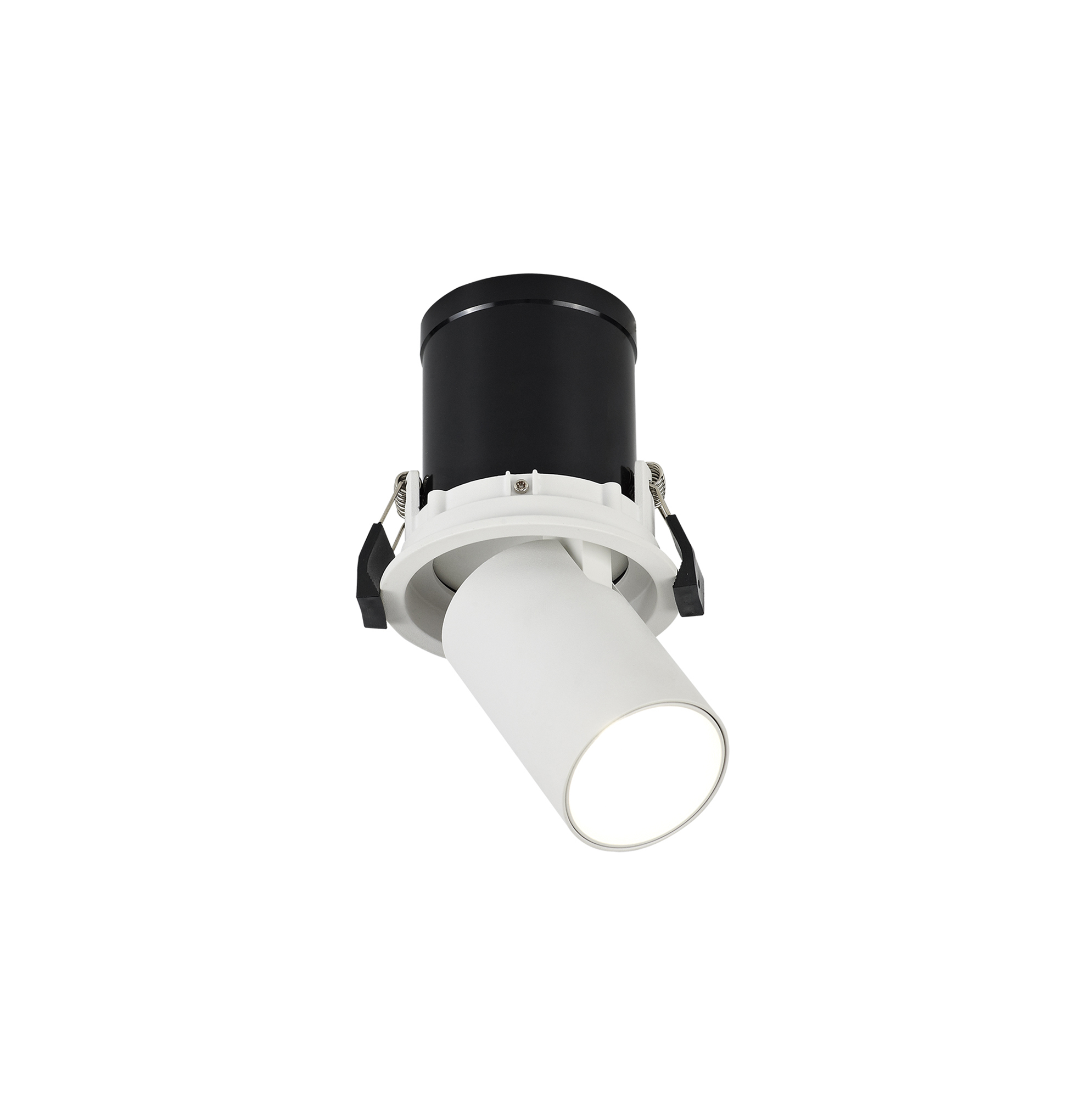 DX200373  Barda Retractable Recessed Swivel Round Spotlight; 8W; 4000K; 24°;585lm;White & White; Dia: 85mm Cut Out 75mm; 3yrs Warranty